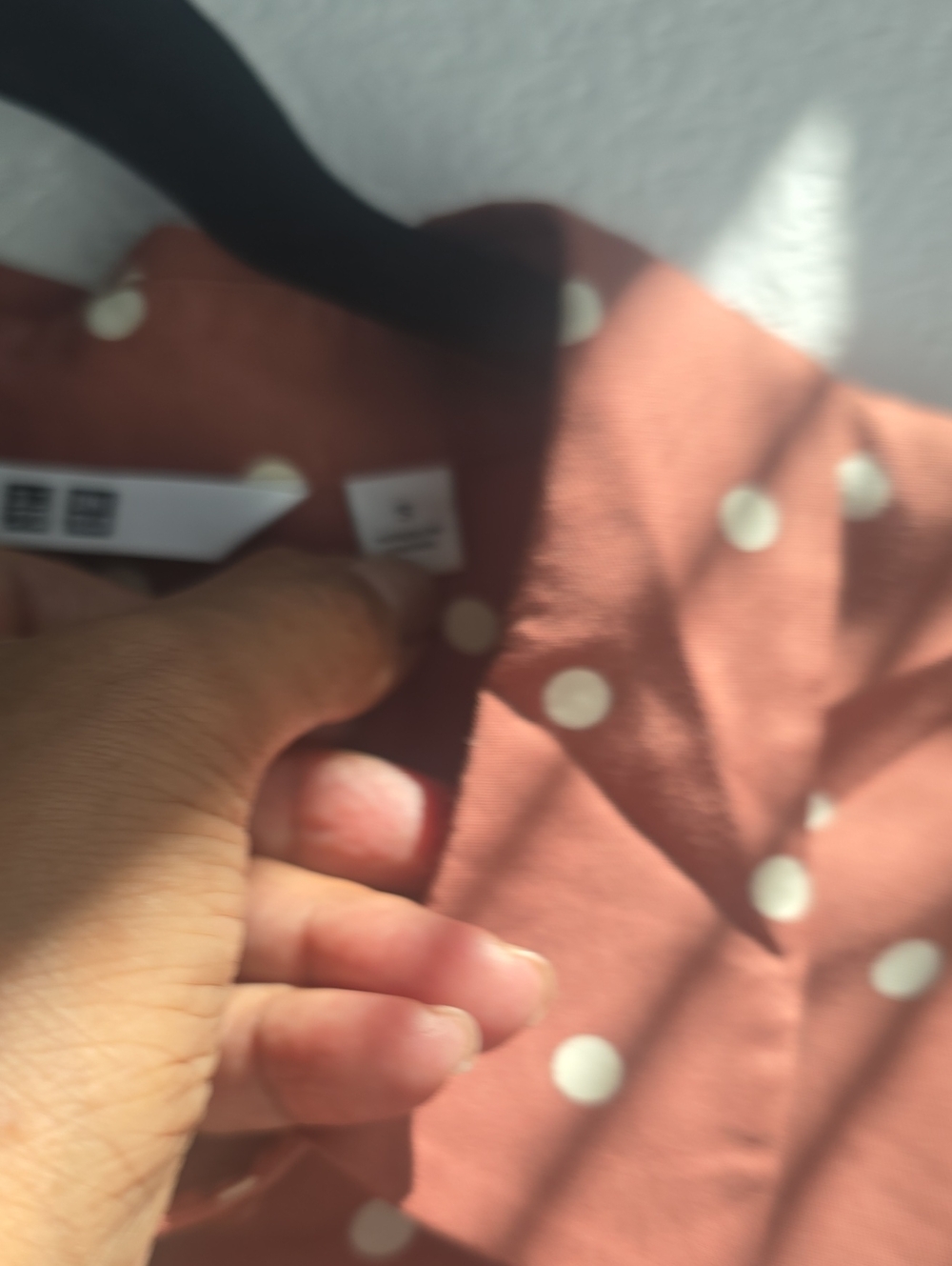 Uniqlo Rust Polka Dot Sleeveless Top with White Dots
